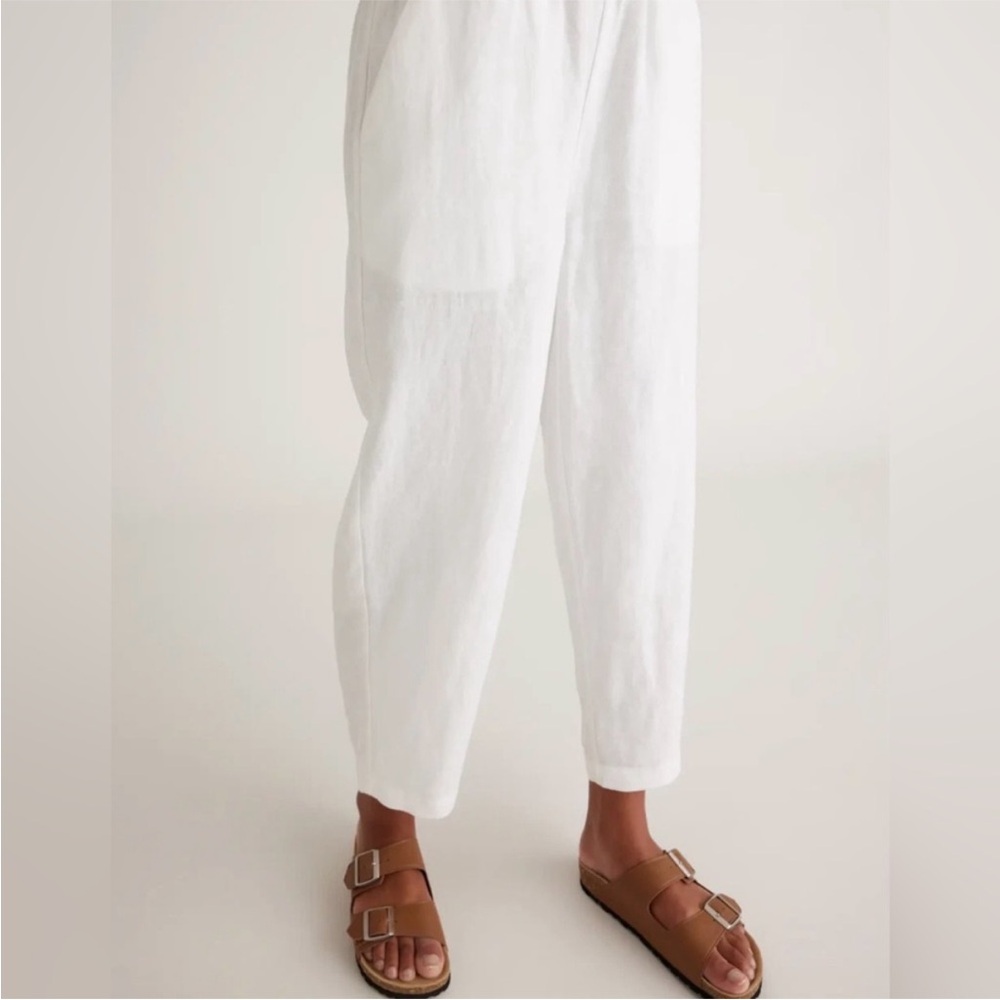 QUINCE European Linen Pants in White - Picture 2 of 5